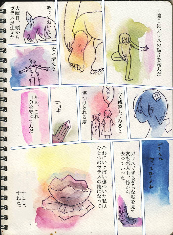 ガラスの痛み。