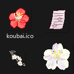 紅白梅の花のイメージ