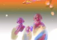 のんびりするお坊さん