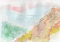 秋の気配、色づくお山